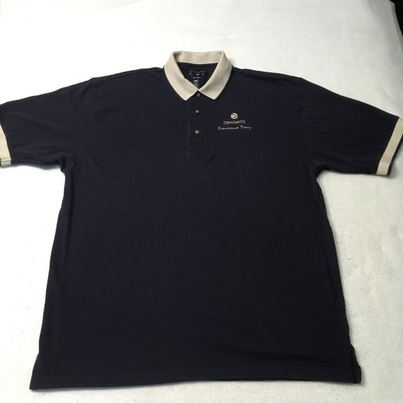 VINTAGE 80s Port Authority On Tour osmonics engineering Polo Shirt RARE Men’s - Picture 1 of 7